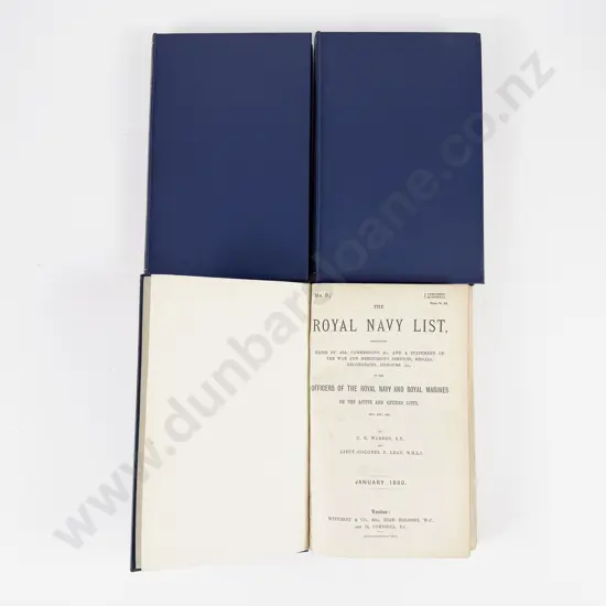 3 Volumes Of The Royal Navy List 1880-1888-1893