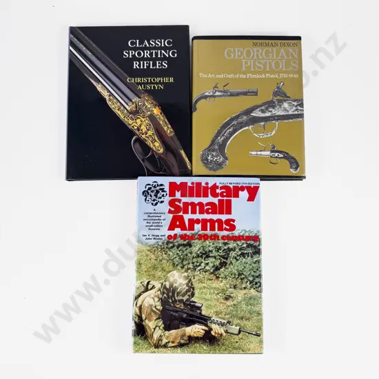 3 Large Volumes On Antique Pistols & Rifles