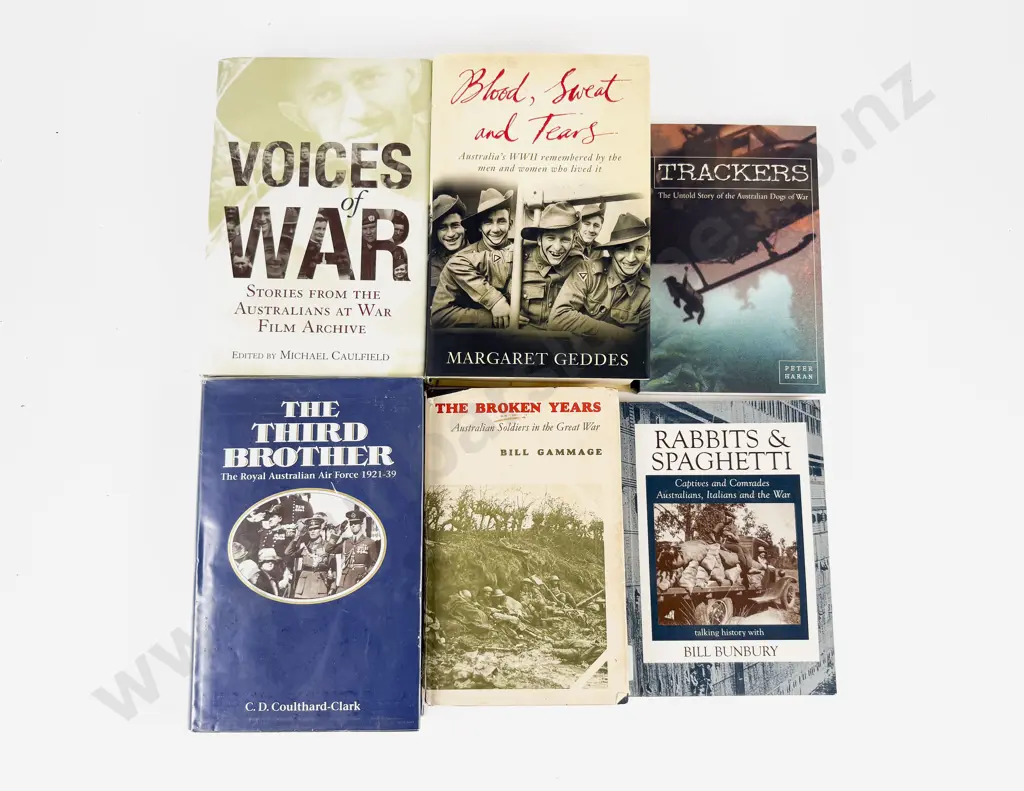6 Australian War Related Books Image 1++