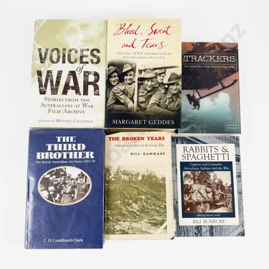 6 Australian War Related Books