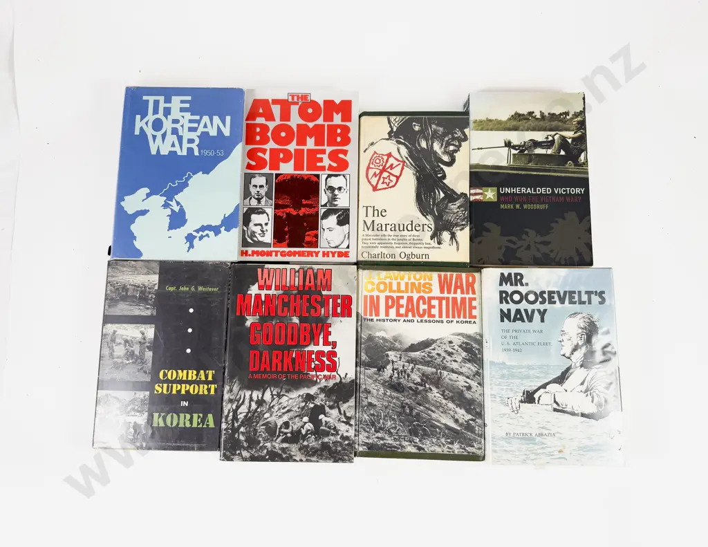 8 Books On The Korean War, Atom Bomb, Roosevelt's Navy Etc Image 1++