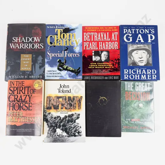 8 Books On Special Forces, Pearl Harbour, Korean War, Etc