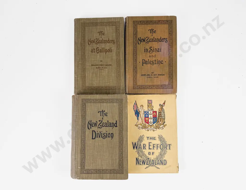 4 Volumes from the Official History of New Zealand's Effort In The Great War Image 1++