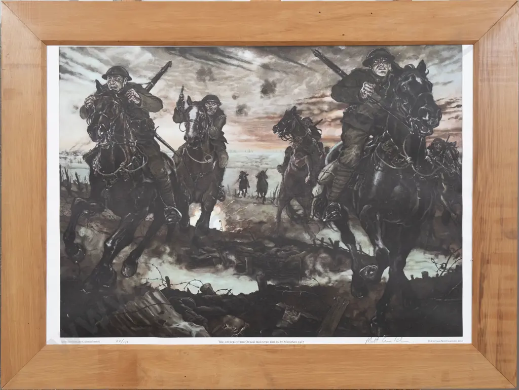 Captain Matt Gauldie - The Attack of the Otago Mounted Rifles at Messines 1917 Image 1++