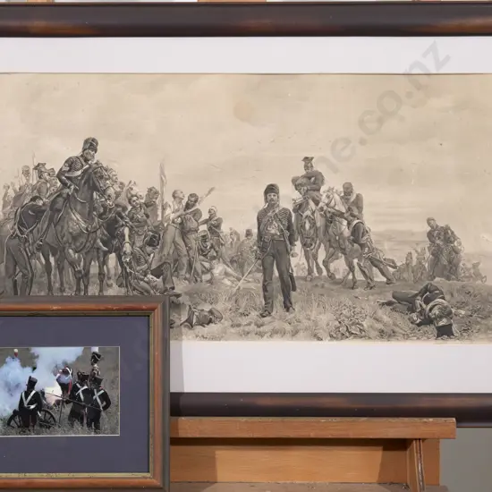 Viintage Framed Print - Crimean Battle Scene