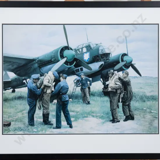 Reproduction Print - WW2 German Junkers Ju 88 & Crew