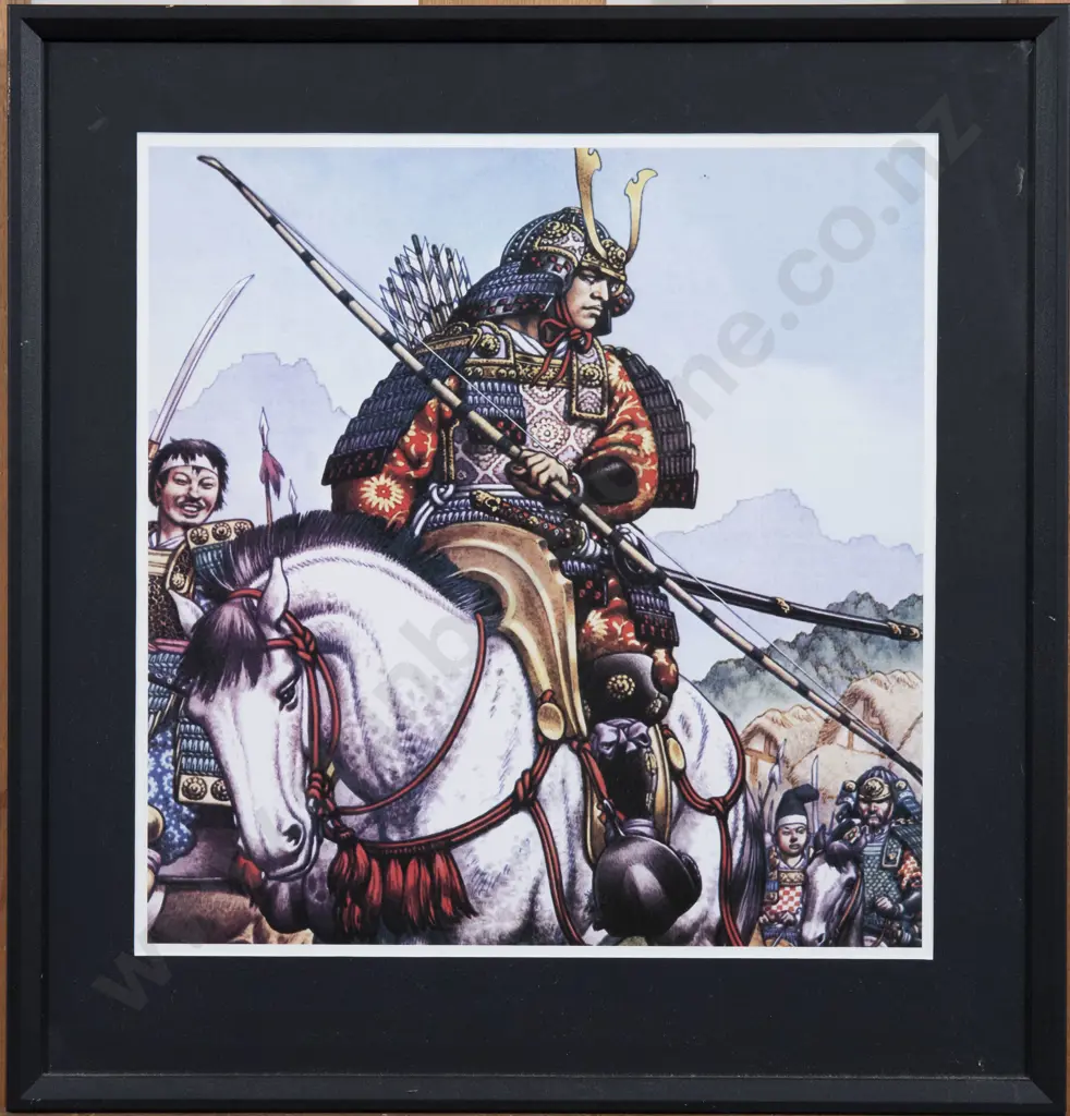 Reproduction Print - Samurai Warrior on Horseback Image 1++