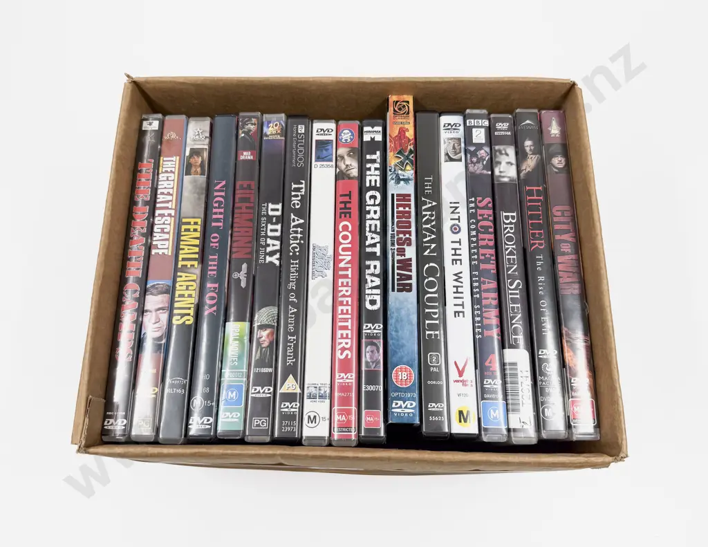 17 WWII and Assorted Movie DVDs Image 1++
