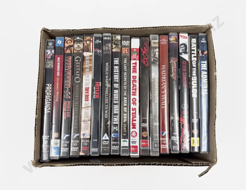 17 WWII and Assorted Movie DVDs Image 1++