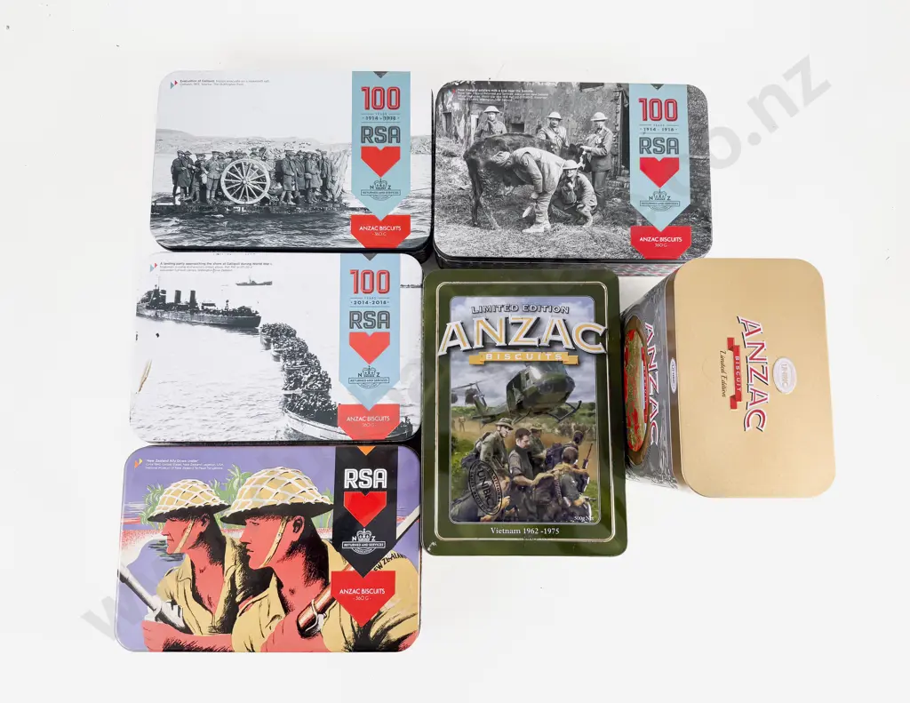 Six ANZAC Biscuit Tins Image 1++