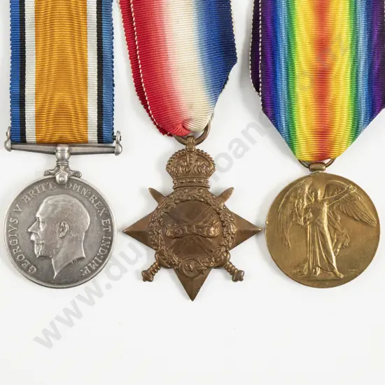 WWI NZ Three Medal Group of War Victory and 1914-15 Service on Ribbons