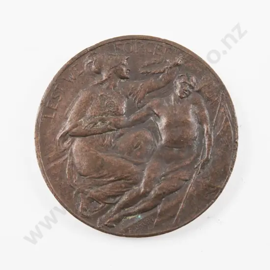 1916 Bronze WWI 'Lest We Forget' Unofficial Consolatory Memorial Medal