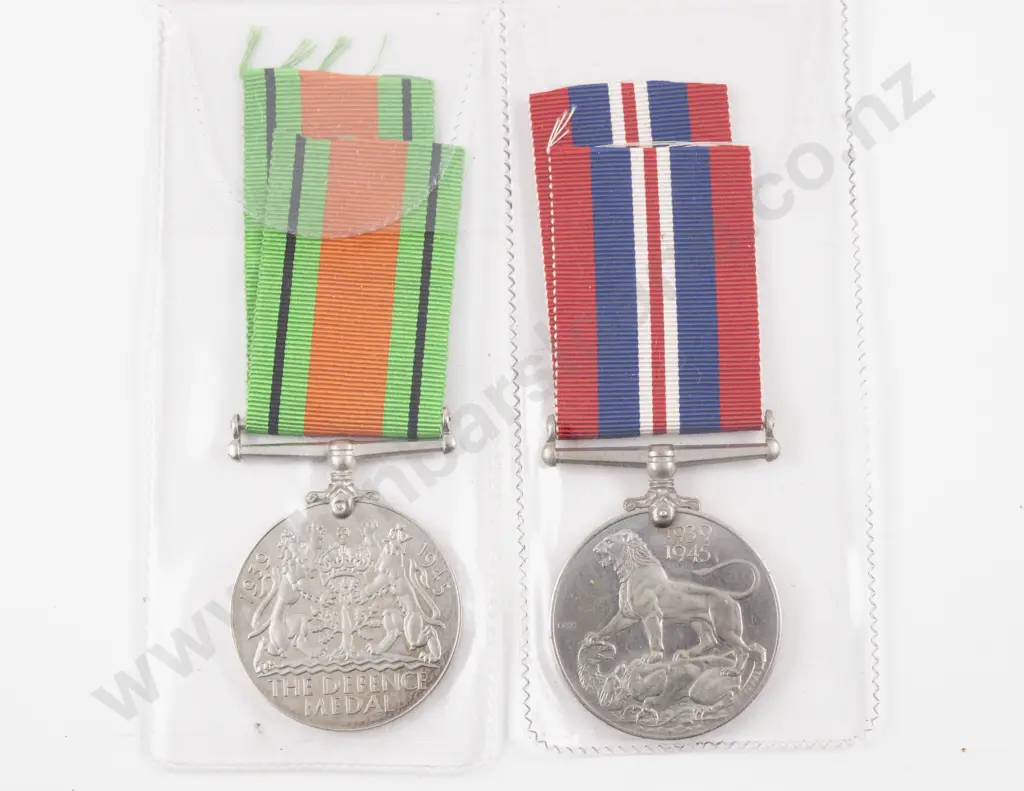 Two British WWII Service Medals Image 1++