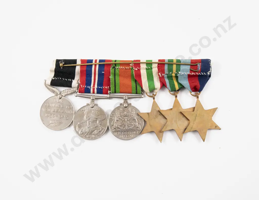 WWII Six Medal NZ Issue Service Medal Group Image 1++