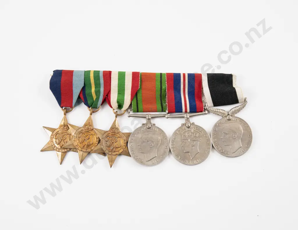 WWII Six Medal NZ Issue Service Medal Group Image 1++