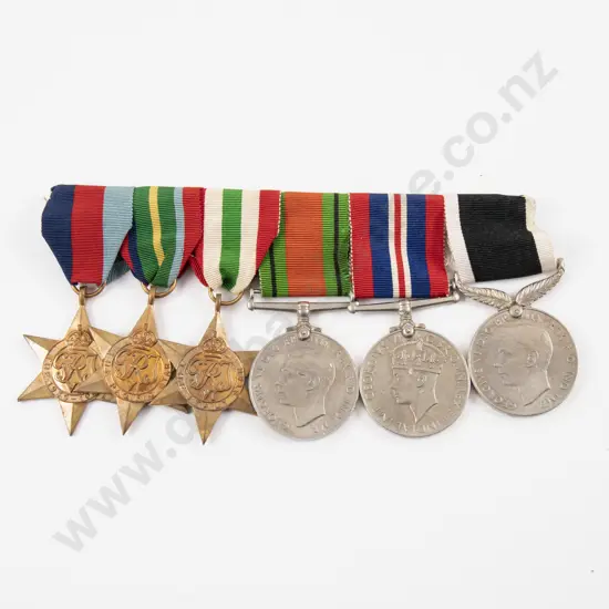 WWII Six Medal NZ Issue Service Medal Group