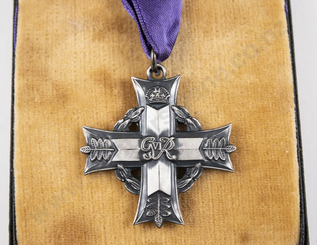 Boxed GIVR Sterling Silver Memorial Cross on Ribbon Image 1++