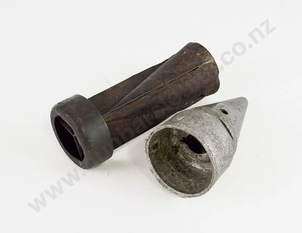 Dated 1940 Aluminium Bullet Tip and Bomb Tail Fin (Blitz Souvenir) Image 1++