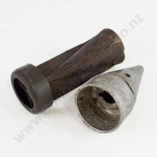 Dated 1940 Aluminium Bullet Tip and Bomb Tail Fin (Blitz Souvenir)