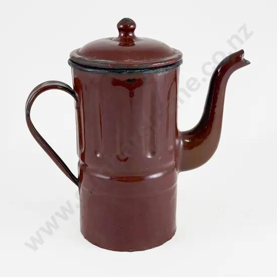 Post WWII German Enamelled Coffee Pot made from a WWII Shell Casing