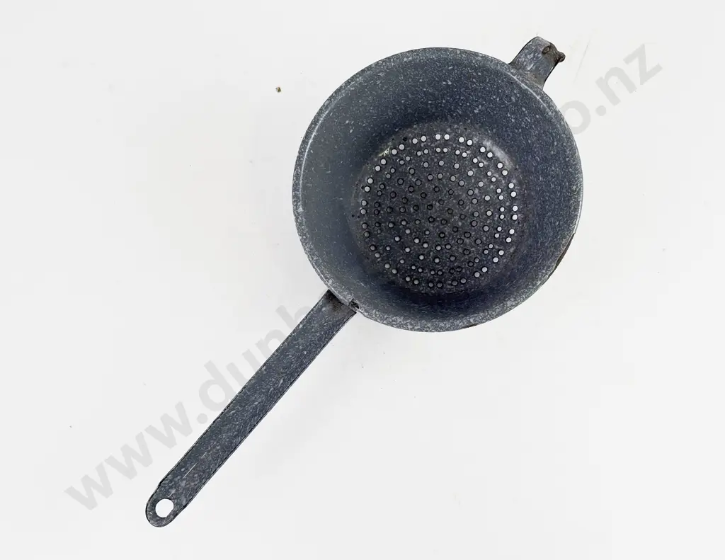 WWII German Painted Colander made from a recycled WWII Gas Mask Cylinder Image 1++
