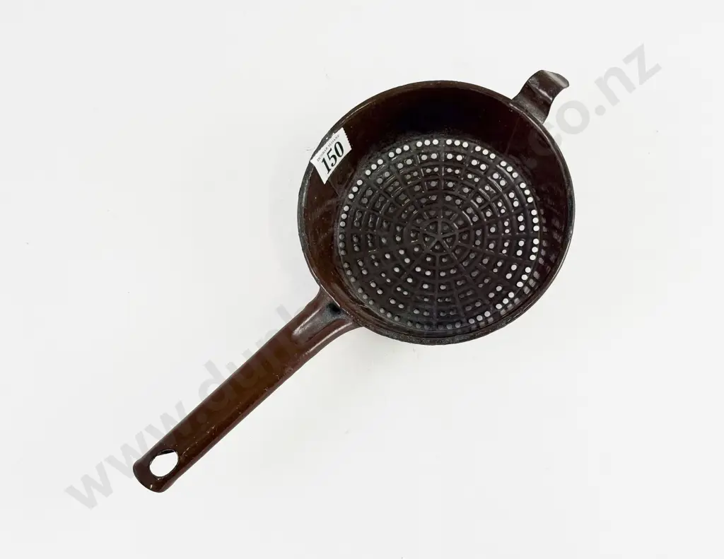 WWII German Enamelled Colander made from a recycled WWII Gas Cylinder Image 1++