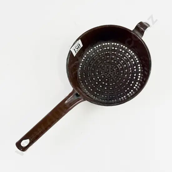 WWII German Enamelled Colander made from a recycled WWII Gas Cylinder