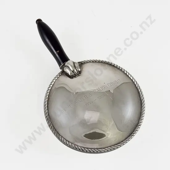 Silver Plate Silent Butler Engraved on the lid with “54th Engineer Battalion Combat 1954- 1955