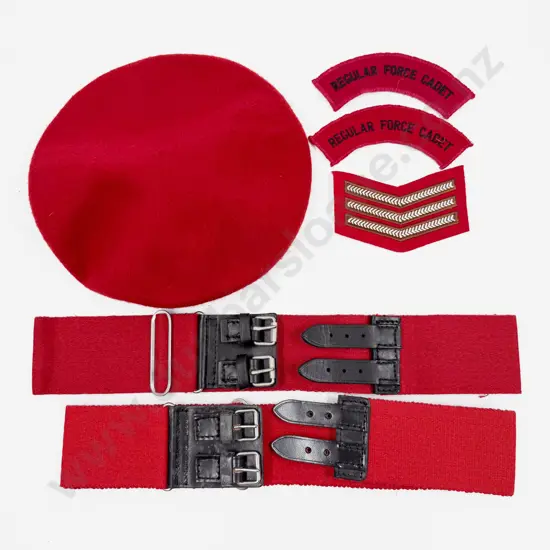 Regular Force Cadet School (NZ Army) Red beret dated 1974
