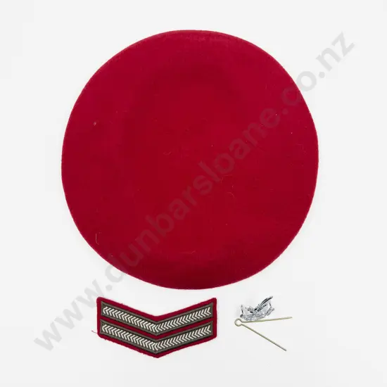 Regular Force Cadet School (NZ Army) Red Beret dated 1982