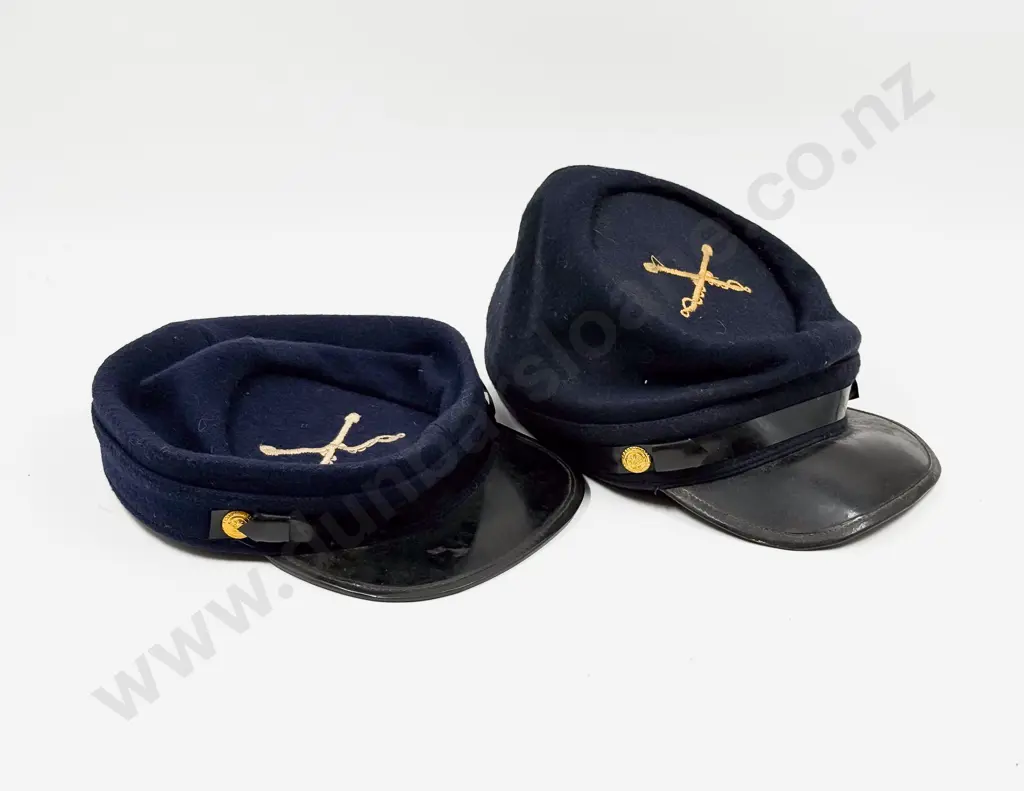 Two American Civil War Union Officers Re-Enactment Caps Image 1++
