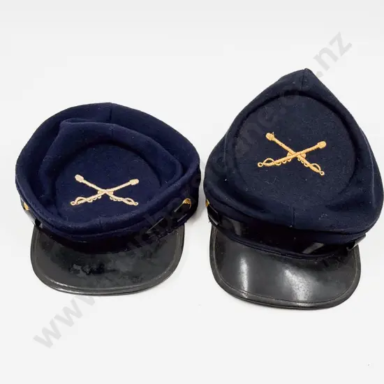 Two American Civil War Union Officers Re-Enactment Caps