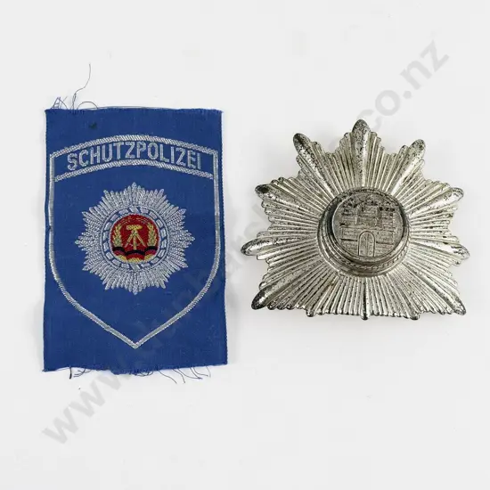 West German Hamburg Police Officers Shako Plate