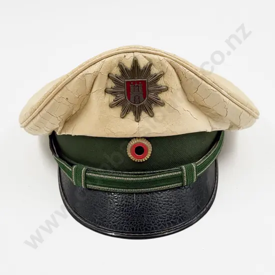West German Hamburg State Police Officer’s Peaked Service Cap