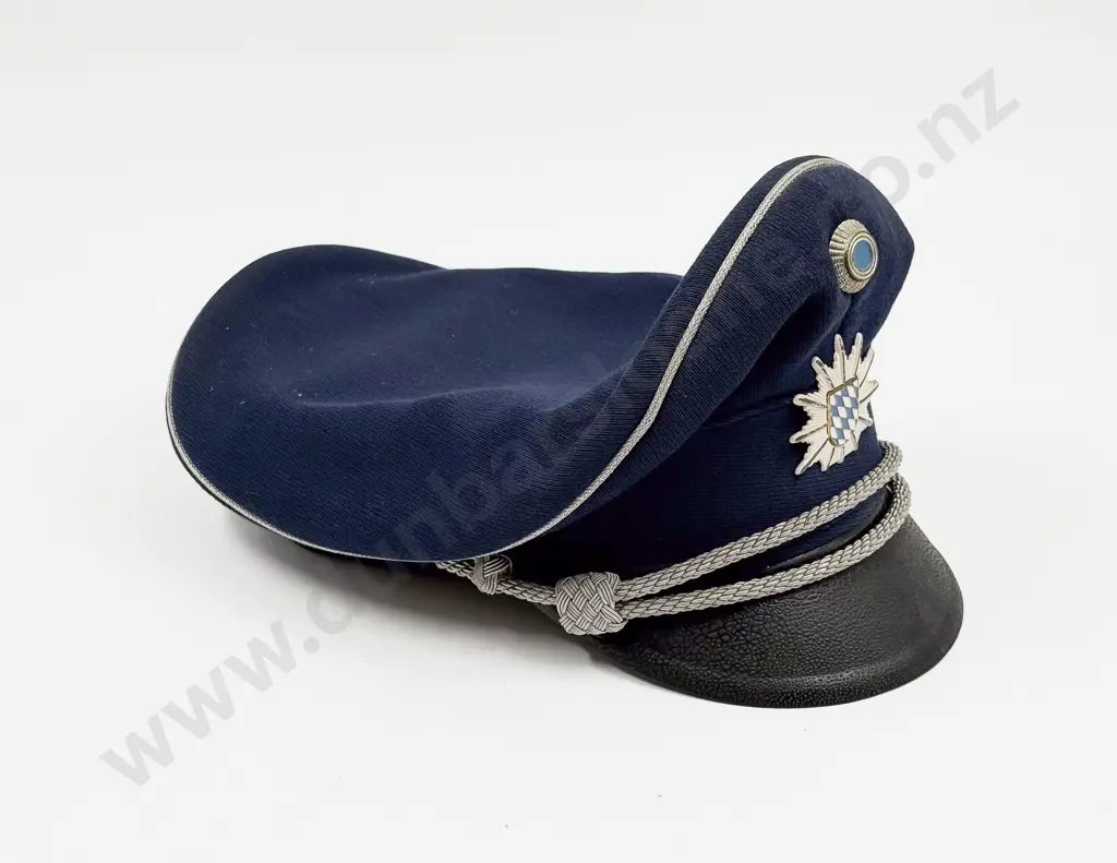 West German Bavarian State Police Officer’s Peaked Service Cap Image 1++