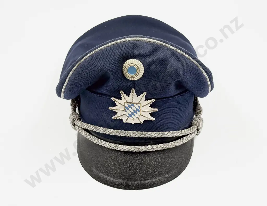 West German Bavarian State Police Officer’s Peaked Service Cap Image 1++