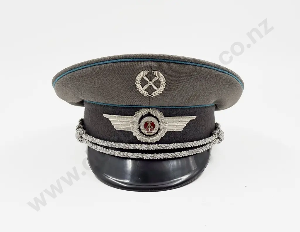 Luftstreitkräfte/Luftverteidigung (Air Force/Air Defence) East German Luftwaffe Officer’s Peaked Service Cap Image 1++