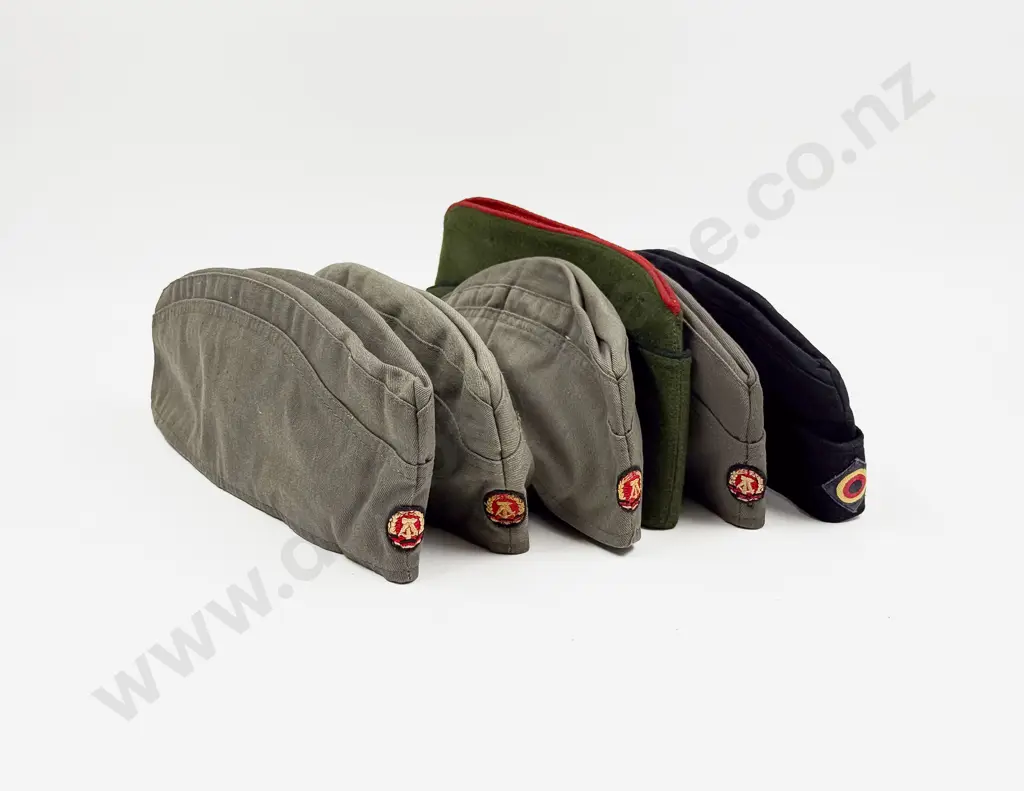 Six Assorted East German Army Side Caps Image 1++