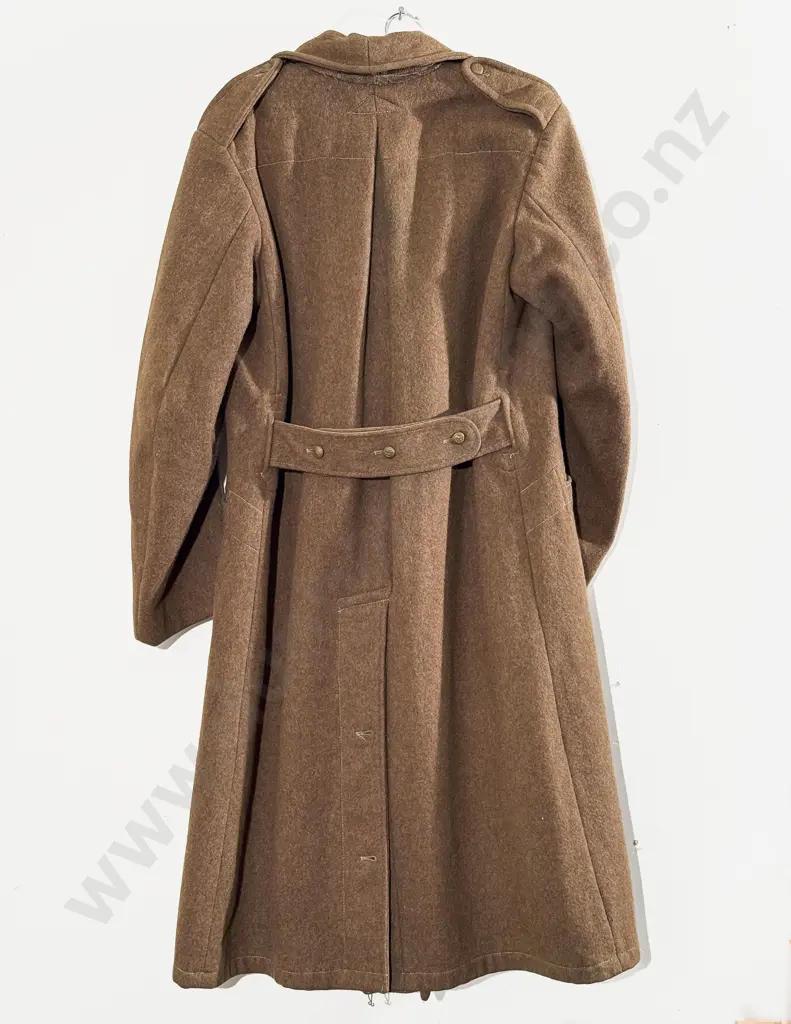 WWII Dated 1945 NZ Issued Greatcoat with Brass Buttons Image 1++