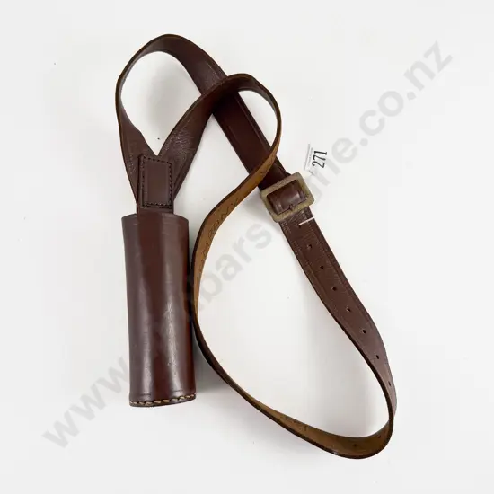 Small Military Type Leather Banner Holder