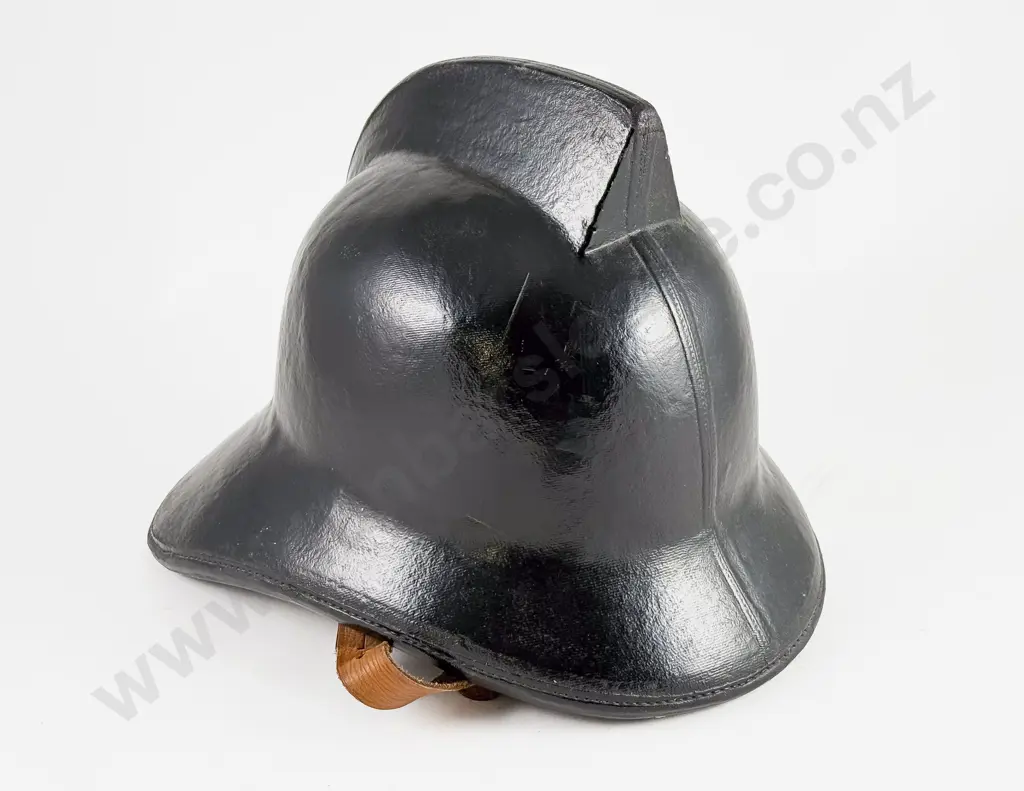 Cromwell Pattern Firemans Black Lacquered Helmet Image 1++