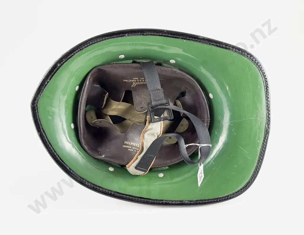 Dated 1965 Cromwell Pattern Firemans Black Lacquered Helmet Image 1++