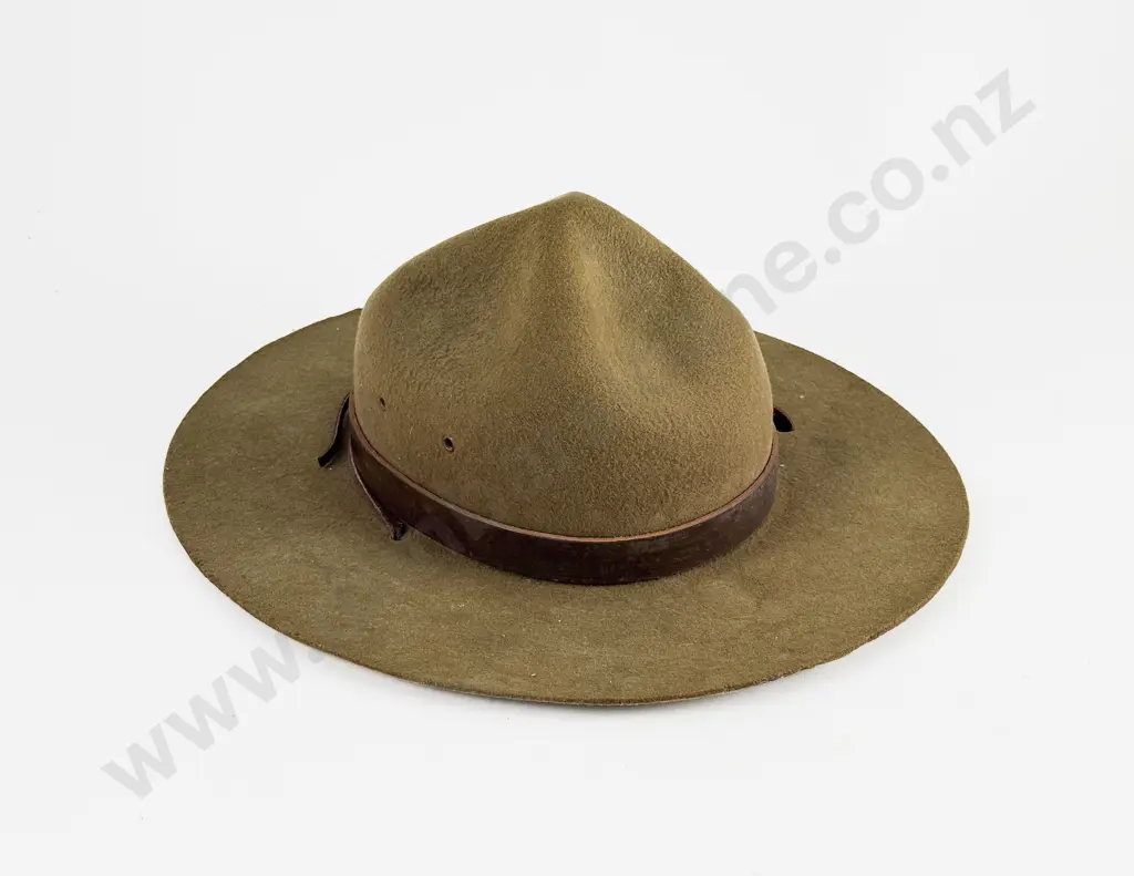 Vintage Boy Scouts Lemon Squeezer Hat with Badge and Plume Image 1++