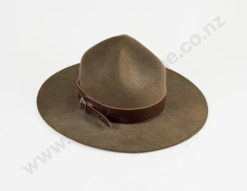 Modern Boy Scouts Lemon Squeezer Hat with Badge and Plume Image 1++