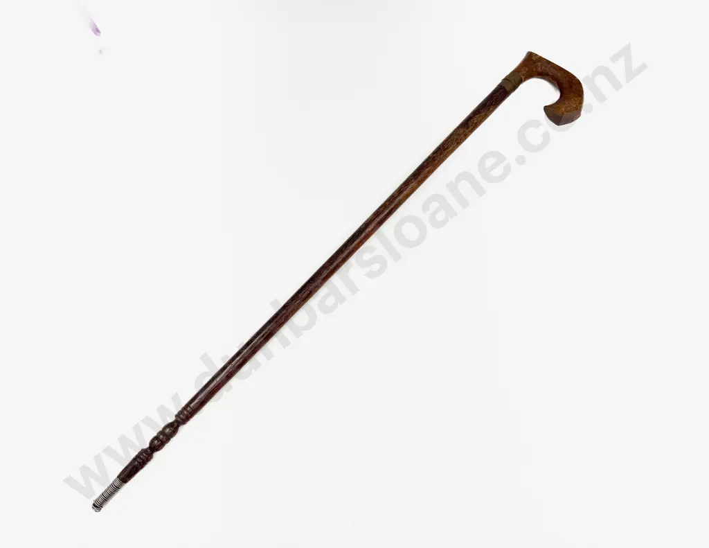 Vintage Anglo-Indian Hardwood Sword Stick Image 1++