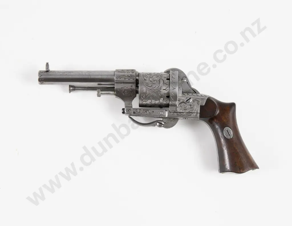 C19th Original Cased Caron Paris Pinfire Revolver Image 1++