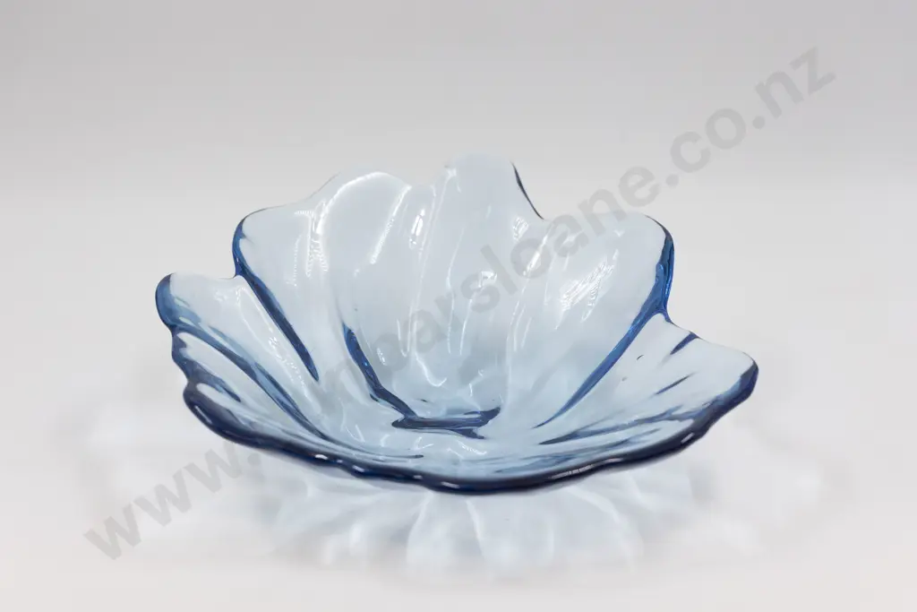 Mid C20th Murano Glass Light Tinted Blue Freeform Table Dish Image 1++