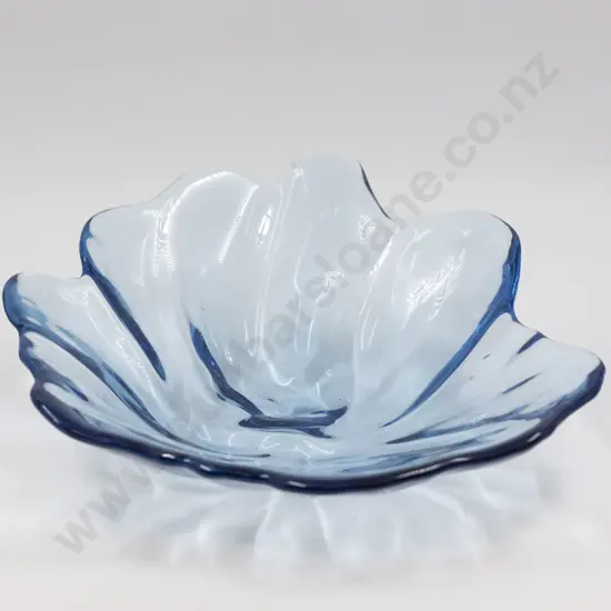 Mid C20th Murano Glass Light Tinted Blue Freeform Table Dish