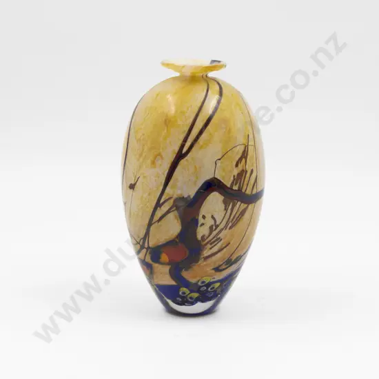 Unknown Signed Studio Encased Glass Vase