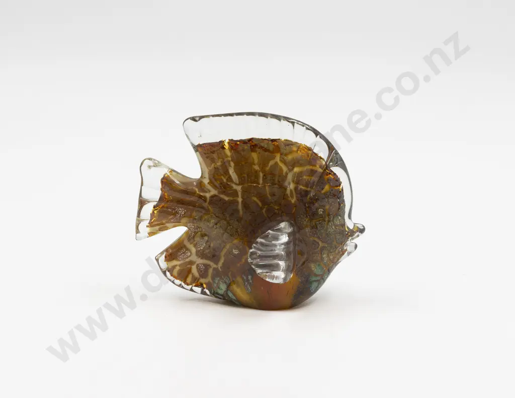 Mid C20th Murano Multi Coloured Encased Glass Fish Model Image 1++